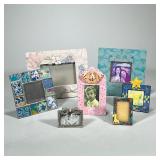 (7pc) Glass, Metal, Assorted Frames | Picture frames Dimensions: h. 7.5 x l. 9.5 in (largest)