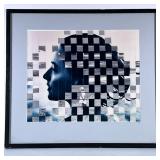 COLLAGE PRINT | Faces. Collage print 15.5 x 19 in. Sight Initialed & dated “94” lower right, numbere