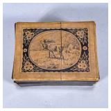 LUCITE & WOOD BOX | Carved wood box with lucite shell . Dimensions: h. 1.5 x w. 3 x l. 4.25 in