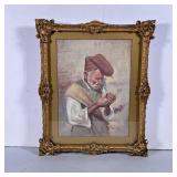 Framed Artwork | Dimensions: h. 11.5 x w. 9.5 in (Sight: 8.25 x 6)