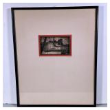 Framed Etching | Dimensions: h. 16.5 x w. 13.5 in (Sight: 3 x 4.75)