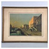 JOSEPH ANTOINE BOUVARD (1840-1920) PRINT | Venetian Promenade Print 8 x 11.5 in. Sight Print signed 