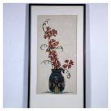 SIGNED FLOWER PRINT | Orchids Framed print 16 x 8 in. Sight Signed & dated “1961” lower right Dimens