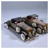 (2pc) PAIR ROLLS ROYCE MODEL CAR RADIO | Pair of 1931 Rolls Royce model car AM Radios Dimensions: h.