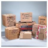 Group Misc. Clock Parts | Boxes of various clock movements and other clock parts