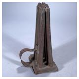 Antique Candlestick Mold | Antique metal candle mold Dimensions: h. 10.5 x w. 5.5 x d. 5.5 in
