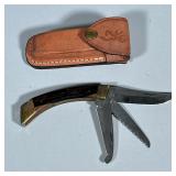 Vintage Browning Pocket Knife And Case