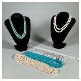 (7pc) MIXED PEARL & BEADED NECKLACES | Mixed lot of pearl & other beaded necklaces Dimensions: l. 53