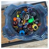 LARGE LOT BEYBLADES | Large lot of various Beyblades and Beyblade parts with plastic arena Dimension