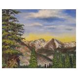 Eugene Herman Gillet (American, 1866-1953), Oil Painting - "Mountains" |Scenic painting of a landsca