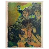 Ben Cameron (American, 1940-2021) Painting - "La Femme aux Cigarette" | Abstract portrait painting o