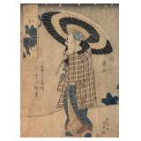 Utagawa Kunisada (Japanese, 1786-1864) - "Snow Scene on the Sumida River" | Japanese woodblock print