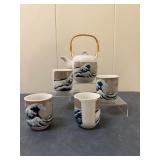 (5pc) After Katsushika Hokusai (Japanese, 1760-1849) Tea Set - "The Great Wave off Kanagawa" | Tea s