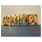 (4pc) Religious Paintings - Coptic Orthodox Church | Religious paintings of Coptic icons, including: