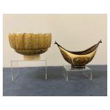 (2pc) Ceramic Pottery - Indian & North African | Ceramic pottery, including: Kashmir (India) lacquer