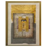Unknown Artist, Collage - Yellow & Gold | Yellow and gold papers of various forms, materials and tex