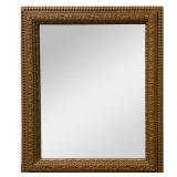 American Folk Art Inspired Mirror | American folk art-inspired ornate gold mirror with a rectangular