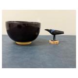 M/T Begay, Navajo Folk Art - "Raven" | Navajo folk art hand-carved wooden raven, carved from cottonw