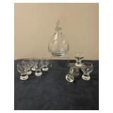 Kosta-Boda Crystal Wine Glasses | Kosta-Boda (Sweden) crystal wine glasses and a contemporary glass 