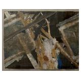 Liliane Karnouk (Egyptian-Canadian, 1944-) Collage - "Forest Floor" | Abstract collage inspired by t