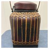 Burmese / Thai Bamboo Rice Basket | Vintage (1940s) Burmese or Northern Thai lacquered bamboo rice b