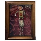 Marita Dingus (American, 1956-) Mixed Media Sculpture | Metal figure made from wire, chains, and fla