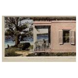 Unknown Artist, Color Etching - "The Small Veranda" | Scenic painting focused on the back porch, or 