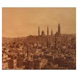 Unknown Artist, Photograph - "Old Cairo" | Photograph of a hazy orange sky over the city of Cairo, E