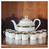 (8pc) Ginori Teapot & Cups