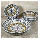 (6pc) Pasta Bowl Set, Hand Painted In Portugal For Williams And Sonoma