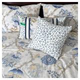 (5pc) Queen Size Comforter And Matching Pillows Set By Eastern Accents | In muted shades of taupe an