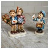 (2pc) Mail Hummel Figurines | Dimensions: h. 6.5 in (tallest)