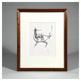 Netty Hugsmans Abstract Drawing | Titled and dated, "Fevr" 2007, lower right. Ink on paper. 7 x 5.5 