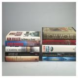 (10pc) Lot Of Popular Authors’ Books | Including but not limited to: Tom Wolfe, Ken Follett, Clive C