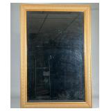 Beveled Mirror with Gilt Frame | Beveled mirror in gilt frame with waved design. - h. 40.5 x w. 28.5