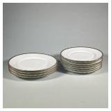 (11pc) ELITE WORKS LIMOGES FRANCE PLATES | Elite Works Limoges France plates with gilt rim including