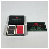 (2pc) ABERCROMBIE & FITCH PLAYING CARDS & SIGN [NIB] | Including: new in box pair of Abercrombie & F