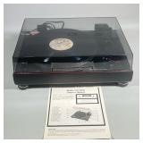 Parasound PST-1200 Studio Turntable with Dust Cover, Manual, & Vinyl | Features pitch control slider