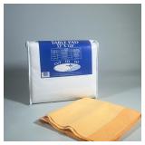 (2pc) Table Pad [NIB] & Square Peach/Orange Linen Tablecloth | Pad is new in box and cut to fit 52”x