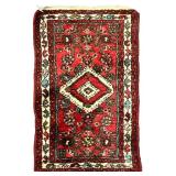 GEOMETRIC SMALL RED RUG | Dimensions: w. 22 x l. 35 in