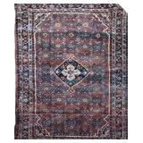 RED & BLUE CARPET | Dimensions: w. 52.5 x l. 75 in