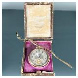 Howard Watch Co. Gold Plated Pocket Watch & Fob | Howard Watch Co. Keystone Extra gold plated pocket