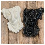 COMEDY & TRAGEDY MASKS | Vintage Greek ClassicalTheatrical Mask ceramic wall hangings. Thalia, the m