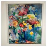 MARGARET MALVAL (1912-2008) PAINTING | Boquet A Cubic modernist artist from Ridgefield CT., signed “