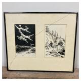 DOROTHY BAYLEY MORSE (1906-1979) DRAWINGS | Two signed original ink drawings for the 1948 book “The 