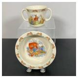 ROYAL DOULTON BUNNYKINS | Vintage two-piece set of child’s bowl and mug depicting the classic bunnie