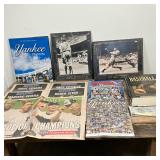 YANKEE LOT | NY Yankees lot including: 1. Babe Ruth Photo Plaque on faux black marbled wood, still s