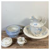 BOWL & PITCHER | Bowl & Pitcher by Knowles, Taylor & Knowles, East Liverpool Ohio. Also included: Bl