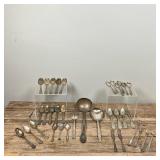 VINTAGE SILVER PLATE | Early lot of 35 pieces of Plated Silver including: (1) 1847 Rogers & Bros. A1