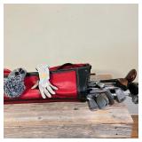 GOLF BAG & CLUBS | 1960-70s Red/Black “Pencil Bag” with vintage clubs including: Northwestern Pro Si